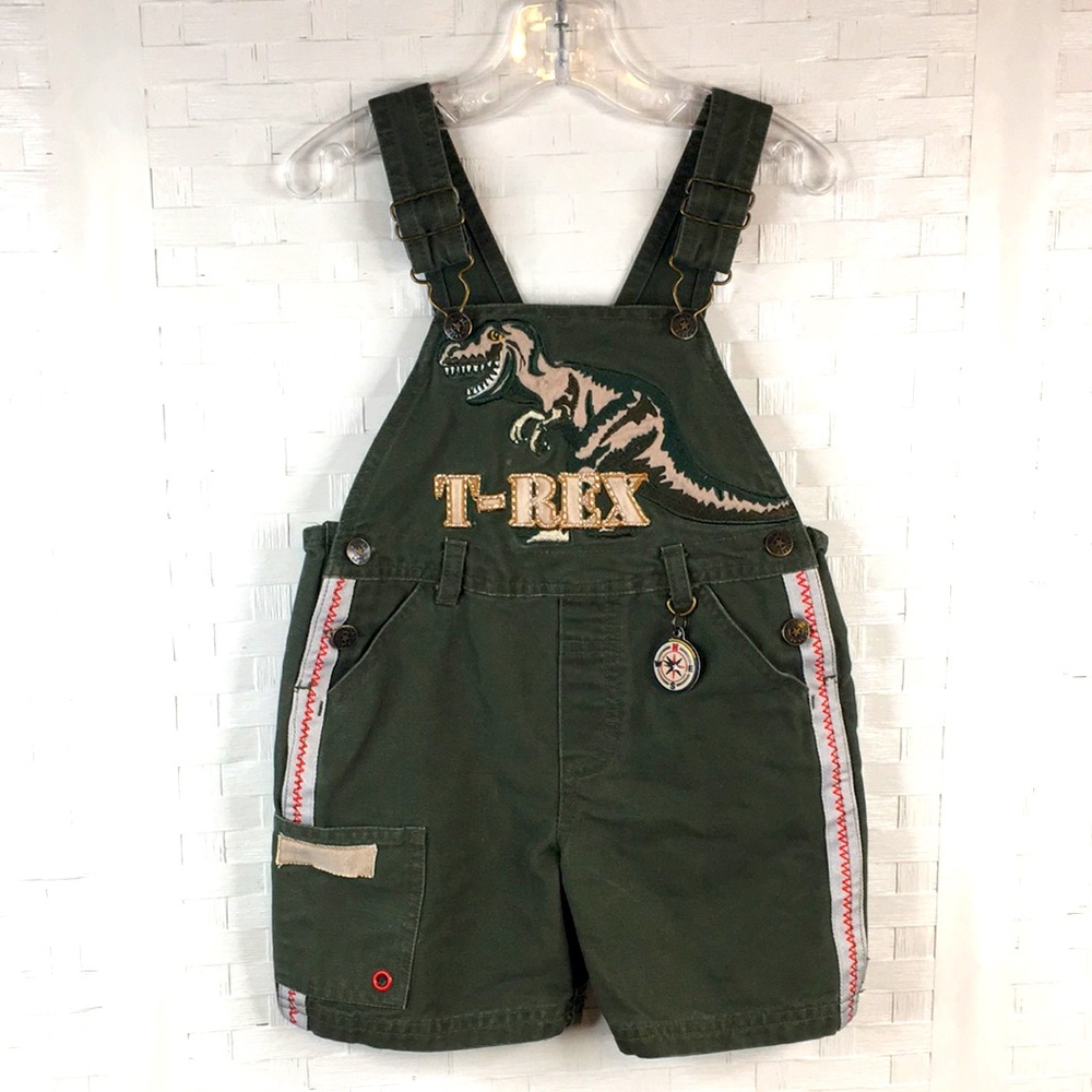 Little Rebels T-Rex Overalls 2T Green *R